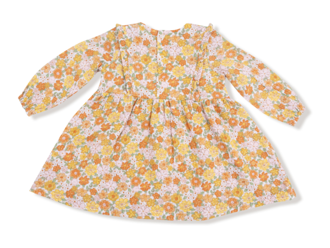 Angel Dear - Sweet Amber Floral - Ruffle L/S Dress & Ribbed Legging