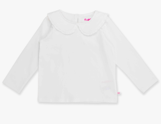 RuffleButts + RuggedButts - Knit Long Sleeve Ruffle Peter Pan Tee