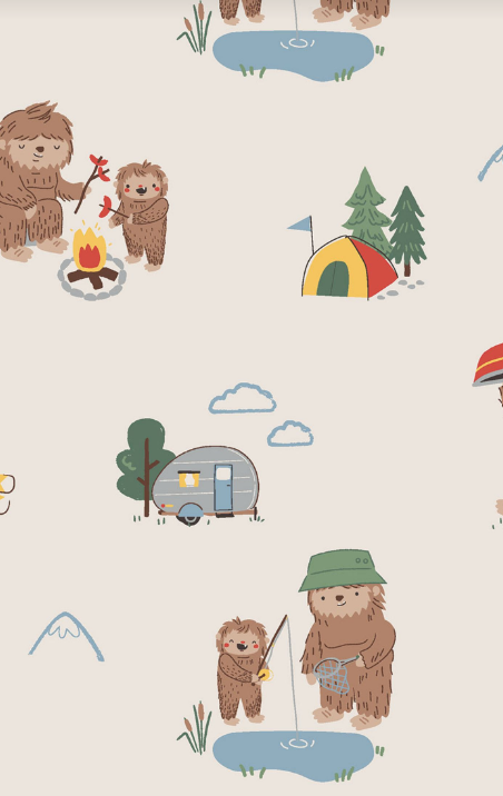Angel Dear - Bigfoot Camping - 2 Way Zipper Romper