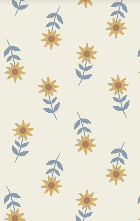 Angel Dear - Western Sunflower - Baby Peter Pan Collar Dress w/ Eyelet Trim + Ribbed Leggings