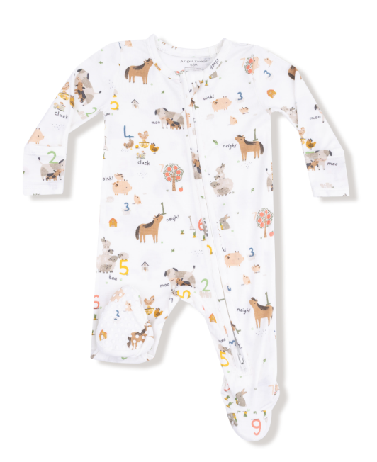 Angel Dear - Farm Sounds - 2 Way Zipper Footie