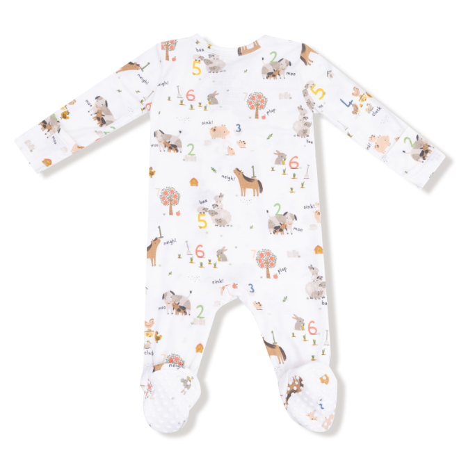 Angel Dear - Farm Sounds - 2 Way Zipper Footie