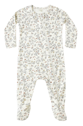 Quincy Mae - Bamboo Zip Footie || Woodland