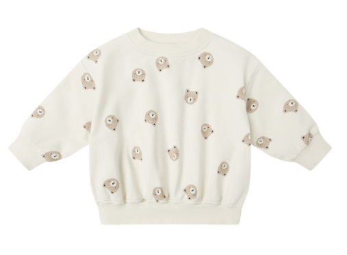 Quincy Mae - Relaxed Sweatshirt & Sweatpant Set || Brown Bear