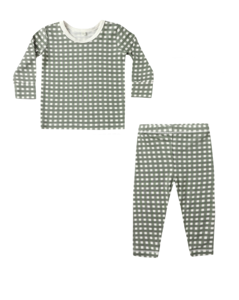 Quincy Mae - Bamboo Pajama Set || Forest Check