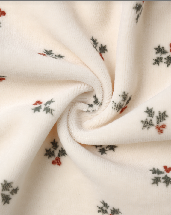 Quincy Mae - Velour Baby Dress || Holly Berry