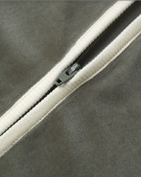 Quincy Mae - Velour Zip Jumpsuit || Forest