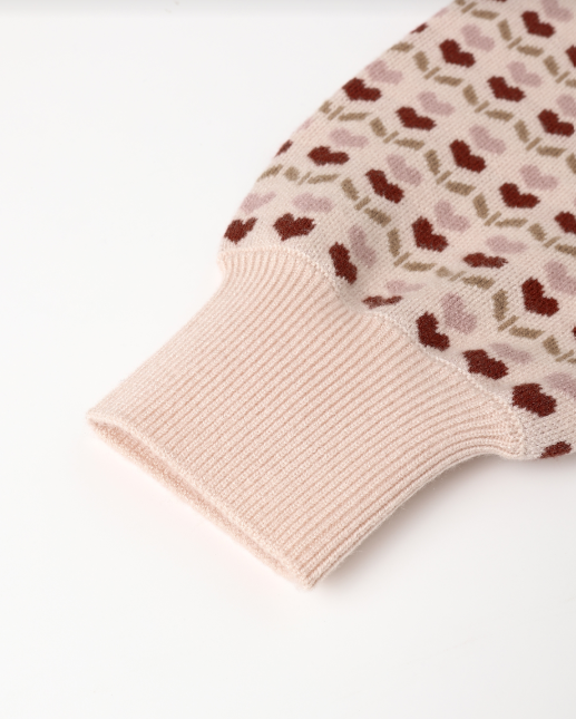 Rylee + Cru - Jacquard Knit Set || Ruby Hearts