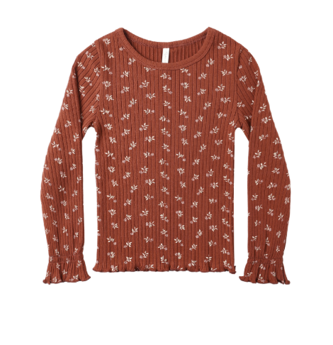 Rylee + Cru - Ribbed Long Sleeve Top + Legging || Ruby Ditsy