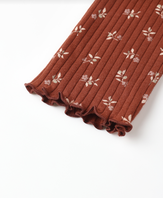 Rylee + Cru - Ribbed Long Sleeve Top + Legging || Ruby Ditsy