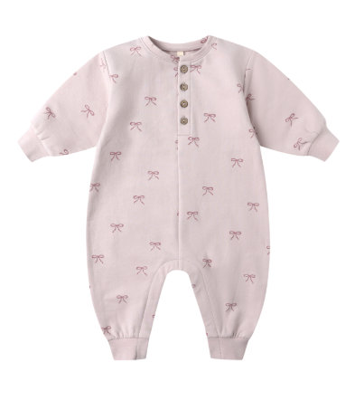 Quincy Mae - Relaxed Fleece Jumpsuit || Bows