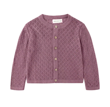 Quincy Mae - Knit Cardigan || Mulberry