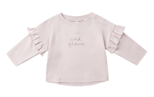 Quincy Mae - Wild Flower || Ruffle Long Sleeve Tee + Pants Set