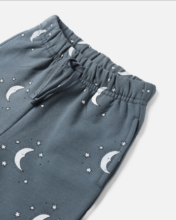 Quincy Mae - Relaxed Fleece Sweatshirt + Sweatpant Silver Moons