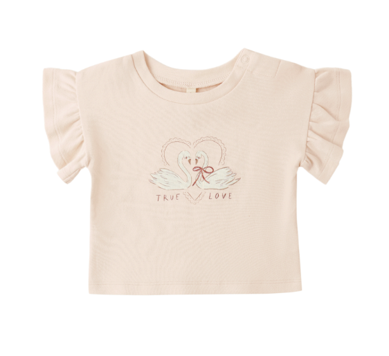 Quincy Mae - Flutter Tee || Swan