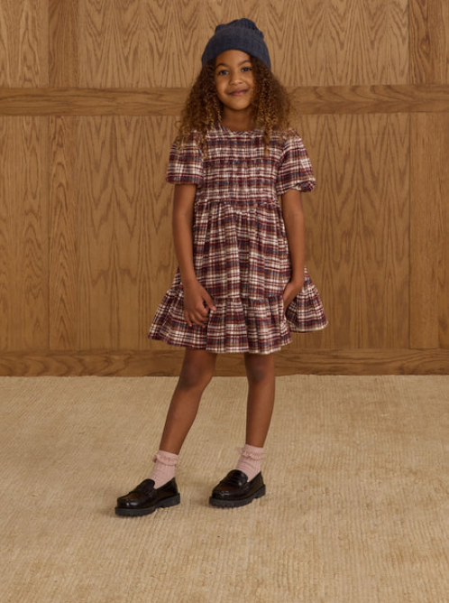 Rylee + Cru - India Dress || Burgundy Plaid