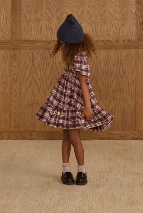 Rylee + Cru - India Dress || Burgundy Plaid