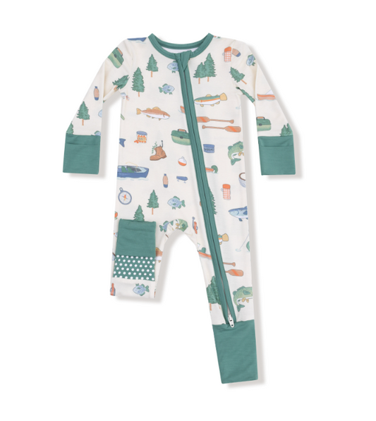 Angel Dear - Fishing Things - 2 Way Zipper Romper