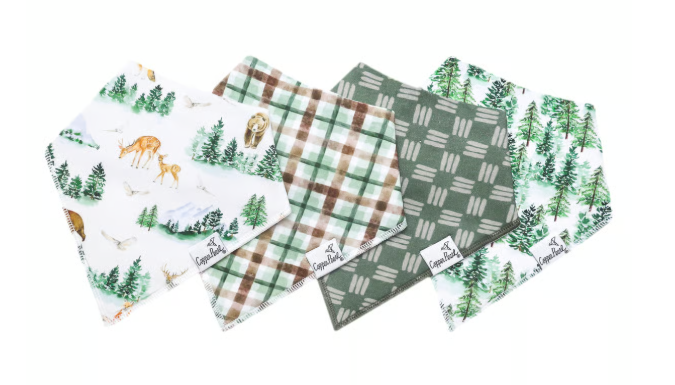 Copper Pearl - Grayson Bandana Bib Set (4-pack)