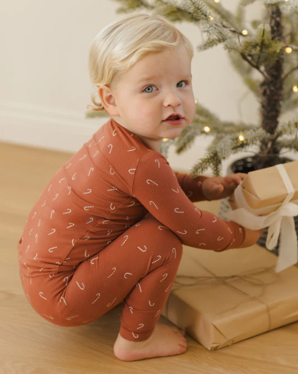 Quincy Mae - Bamboo Pajama Set || Candy Canes