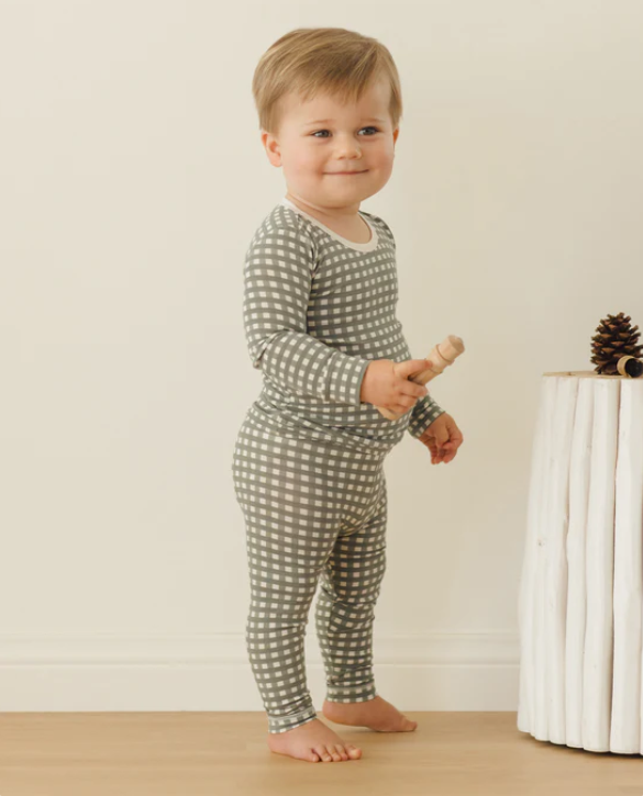 Quincy Mae - Bamboo Pajama Set || Forest Check