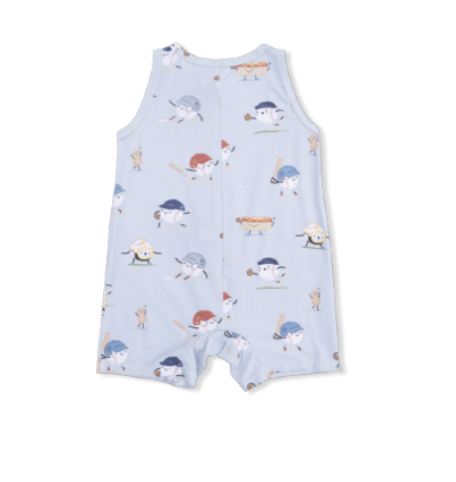Angel Dear - Baseballs Playing Baseball - Sleeveless Shortie Romper