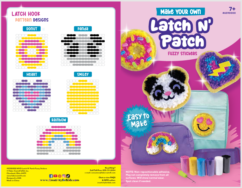 Faber-Castell Make Your Own Latch N' Patch Fuzzy Stickers