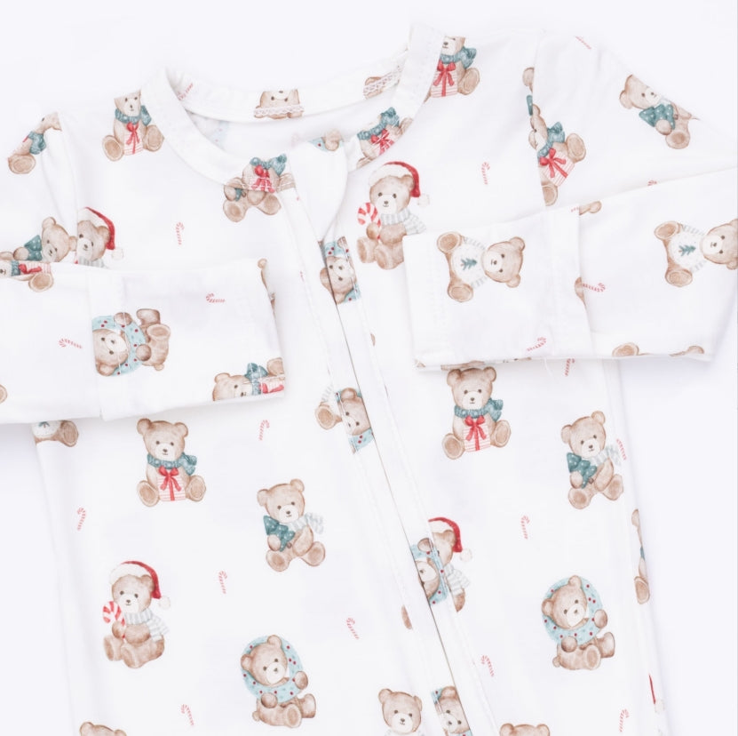 Angel Dear - Christmas Teddy Bears Uni 2 Way Zipper Footie