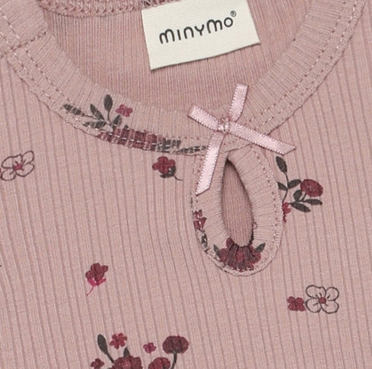 Minymo - Long Sleeve Ribbed Bodysuit (Fawn)