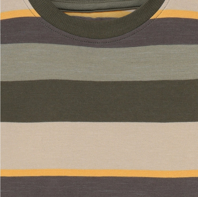 Minymo - Stripe Long Sleeve T-Shirt (Beetle)