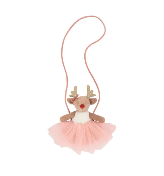 Mudpie - Pink Reindeer Purse