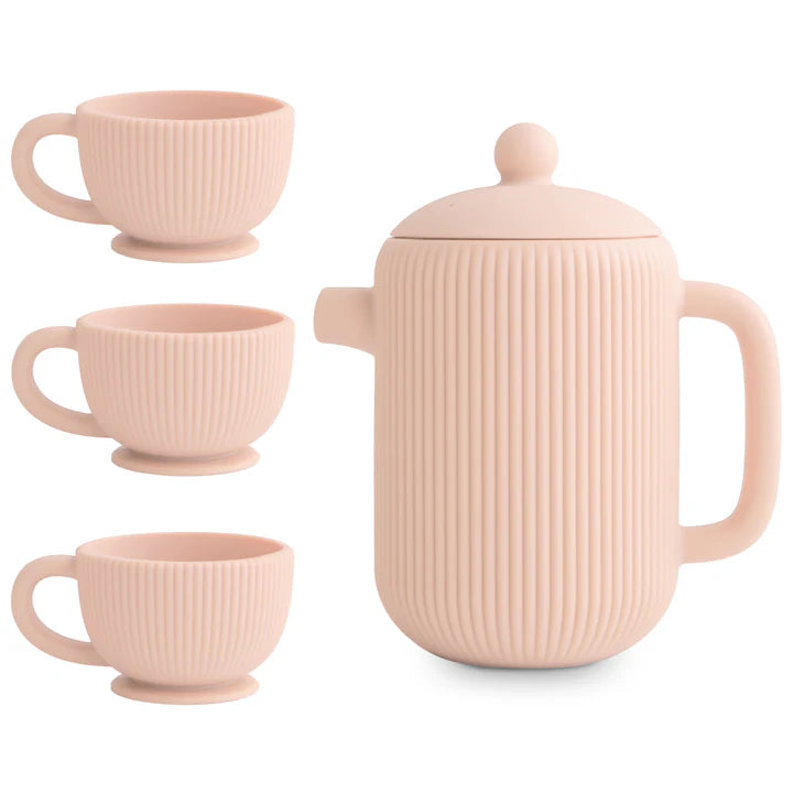 Mushie - Silicone Tea Play Set in Blush
