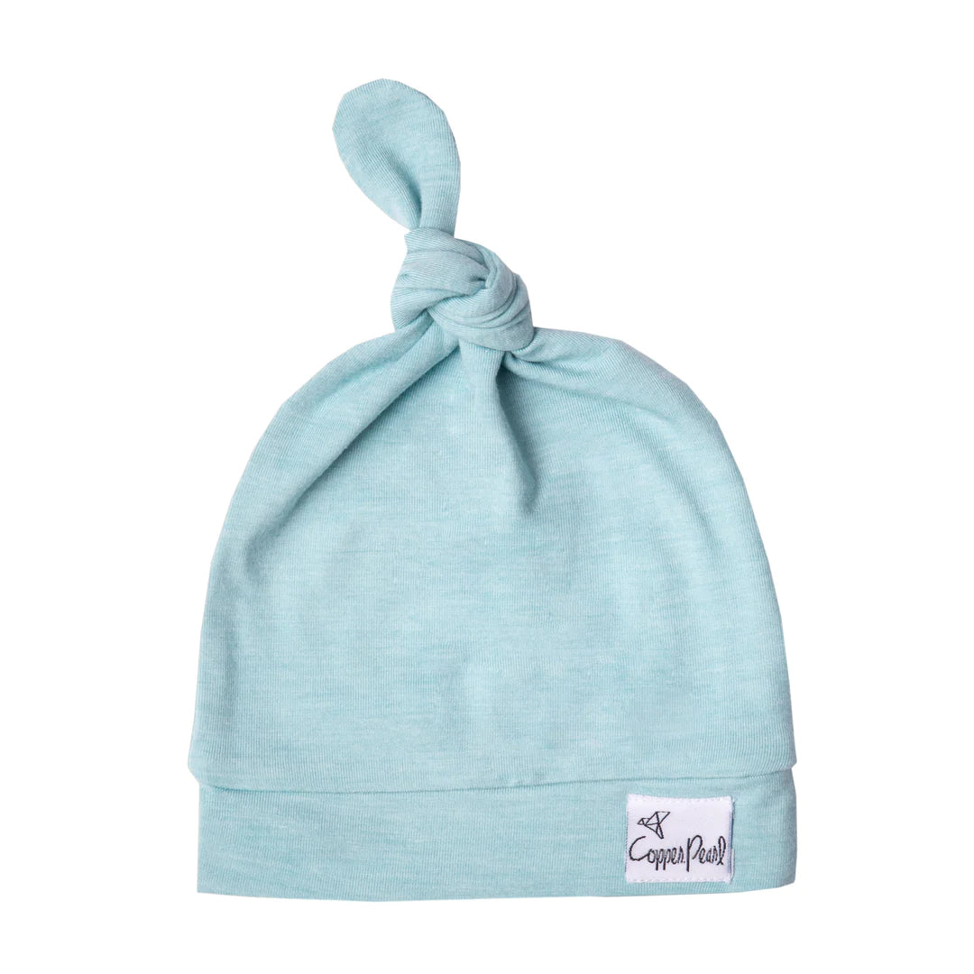 Copper Pearl - Top Knot Hats (0-4 months)