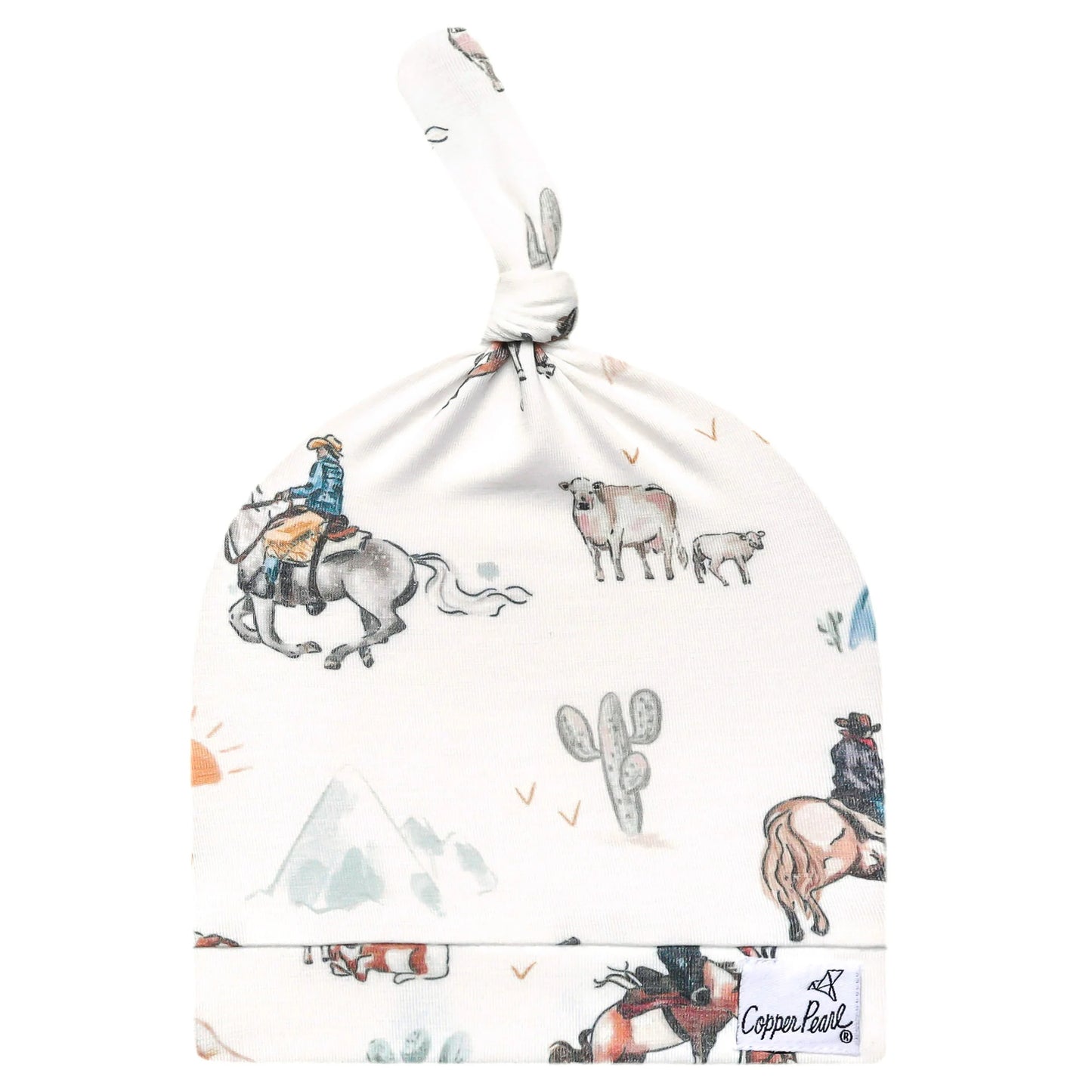 Copper Pearl - Top Knot Hats (0-4 months)