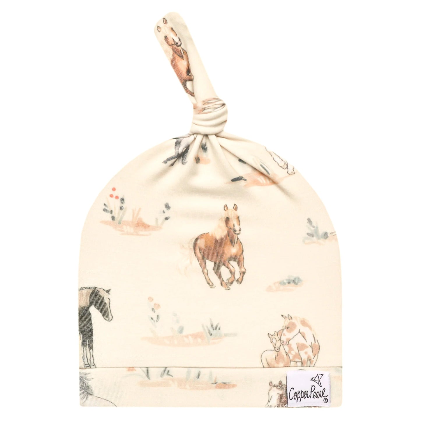 Copper Pearl - Top Knot Hats (0-4 months)