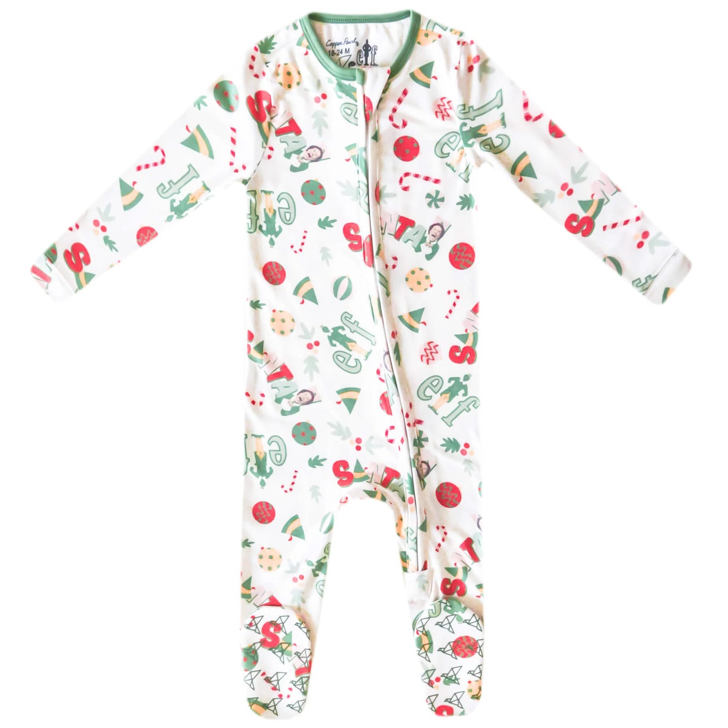 Copper Pearl - Elf Zip-Up Footie Pajama