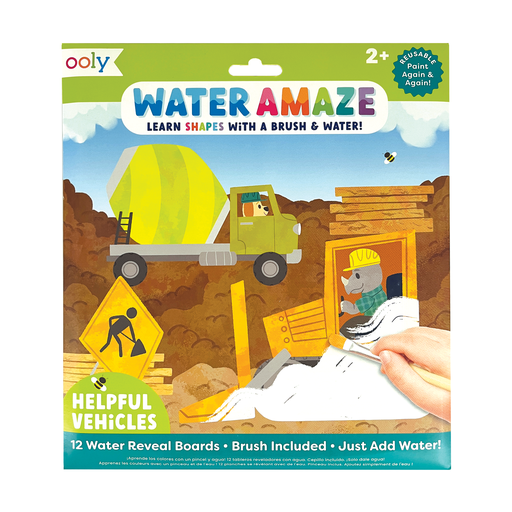 OOLY - Water Amaze Water Reveal Boards - Helpful Vehicles (13 PC Set)