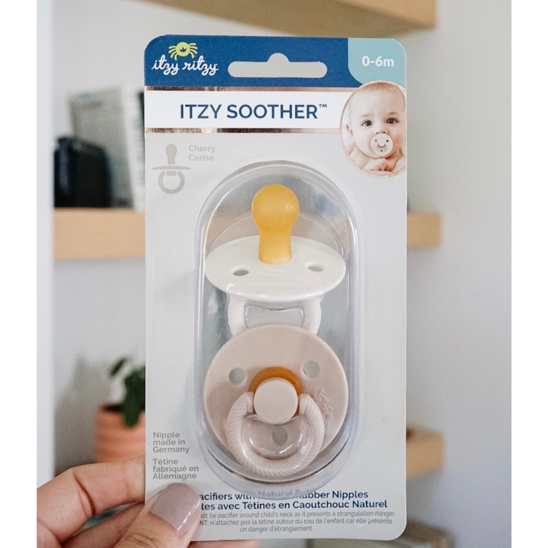 Itzy Ritzy - Itzy Soother™ Natural Rubber Paci Sets: Coconut + Toast (0-6m)