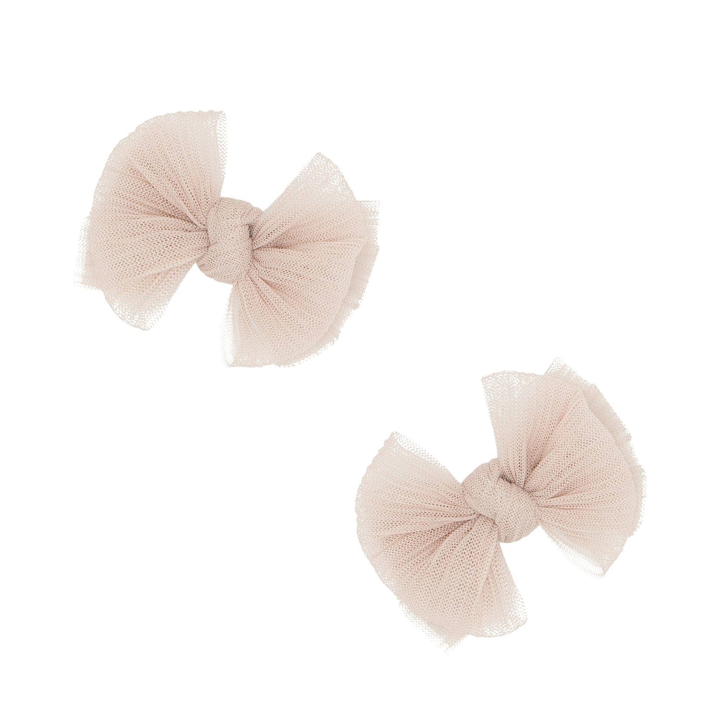 Baby Bling Bows - Baby Bling® 2-Pack Tulle Baby FAB® hair bow clips: Pleated Blush