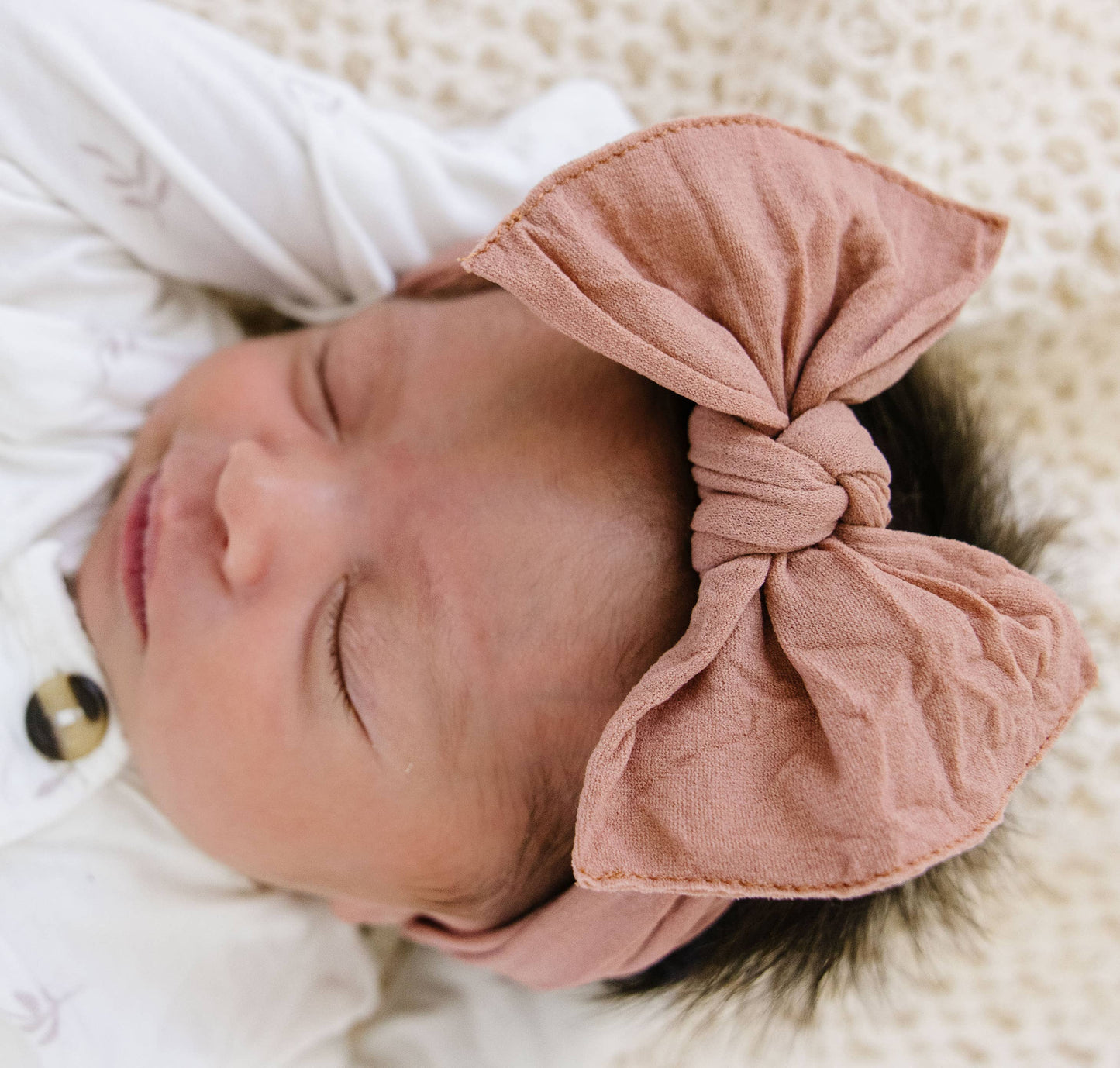 Baby Bling Bows - Baby Bling® The Original Knot soft nylon headband: Rose Gold