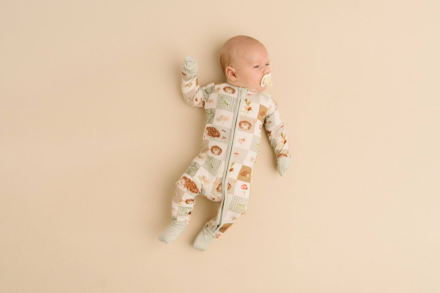 Little One Shop - Hedgehog Patchwork Bamboo PJ Sleeper
