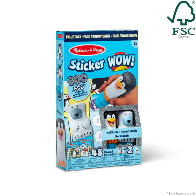 Melissa & Doug - Sticker WOW! Activity Pad & Sticker Stamper Value Pack - Winter