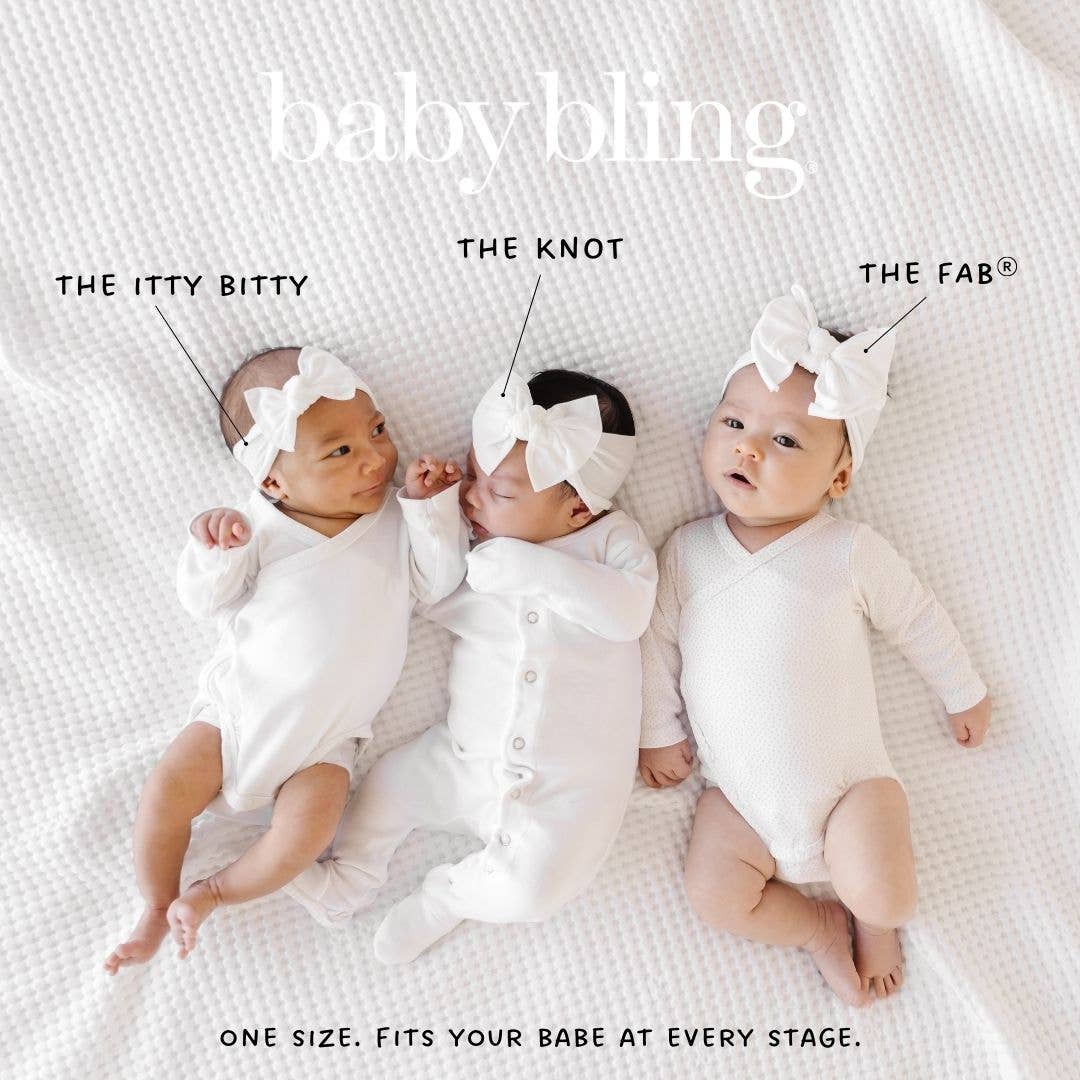 Baby Bling Bows - Baby Bling® The Original Knot soft nylon headband: Rose Gold
