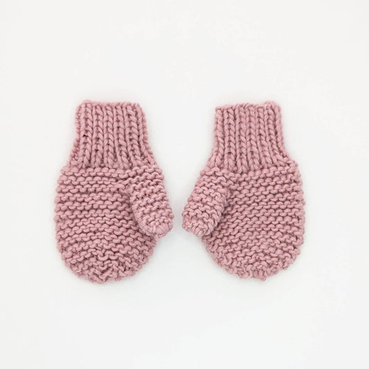 Huggalugs - Garter Stitch Mittens - Rosy - for Toddlers & Kids