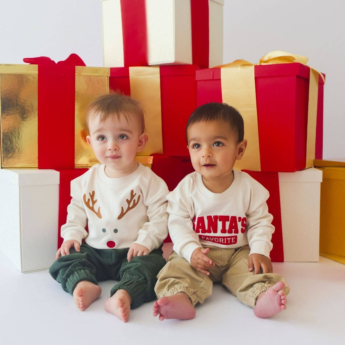 Sweet Wink - Red Nose Reindeer Christmas Long Sleeve Romper