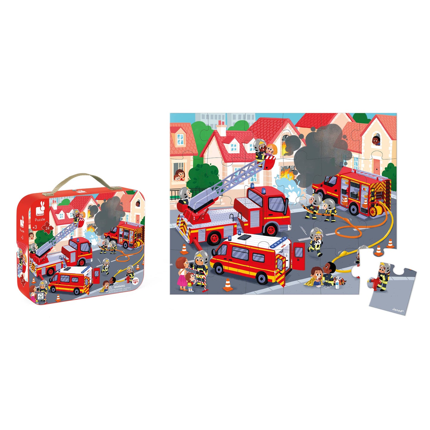 Janod - Fireman Puzzle - 24 Pcs