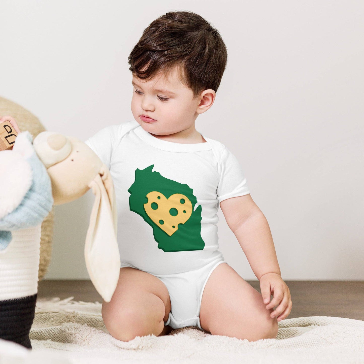 Little Hometown - Wisconsin Cheese Baby Onesie Packers