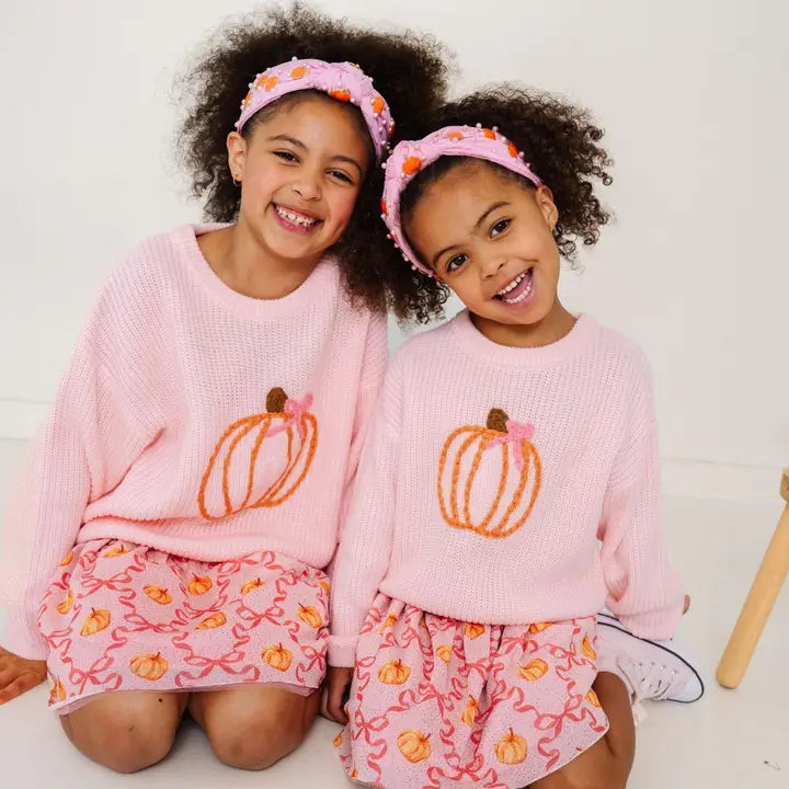 Sweet Wink - Coquette Pumpkin Gemstone Headband
