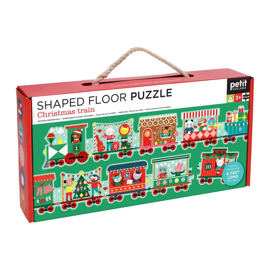 Chronicle Books - Christmas Train Shaped Floor Puzzle
