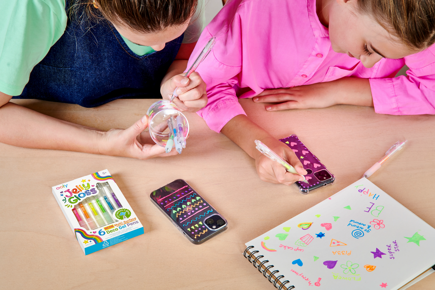 OOLY - Jelly Gloss: Neon Multi-Surface Deco. Gel Pens (Set of 6)